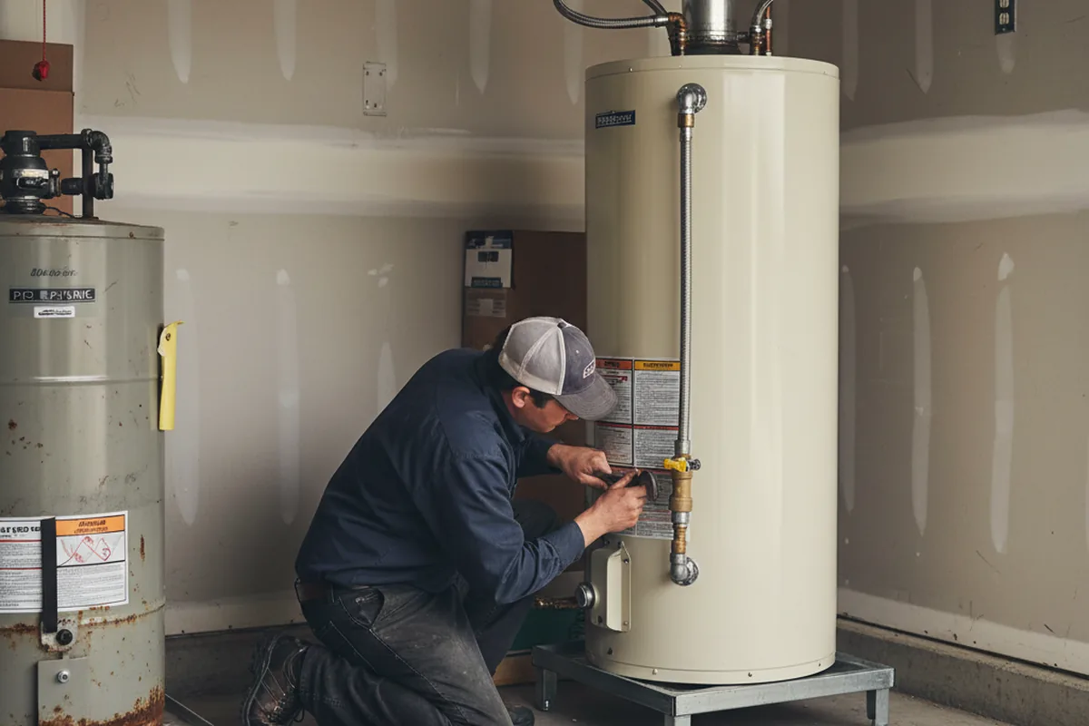 Water heater and shutoff valve replacement in Liberal